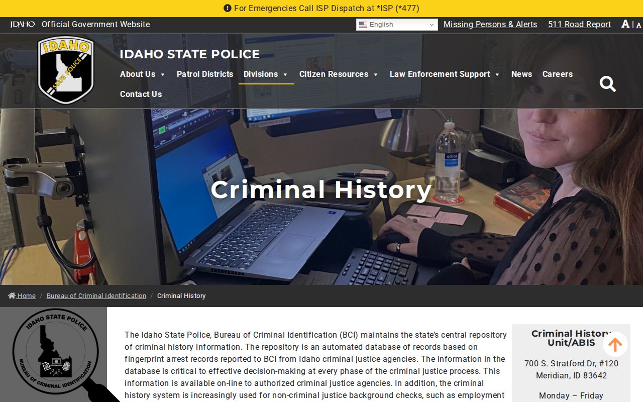Idaho criminal-history and Bannock County mugshot records law source